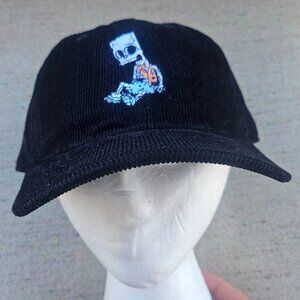 Mad Engine The Simpson Hat Black Corduroy Sport Baseball Hat Cap One Size Fit al